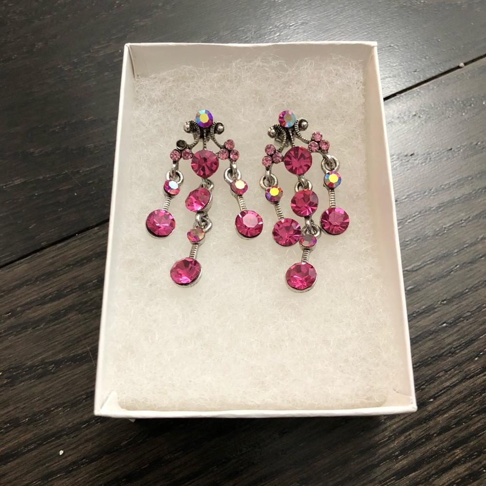 Pink Studded Earrings